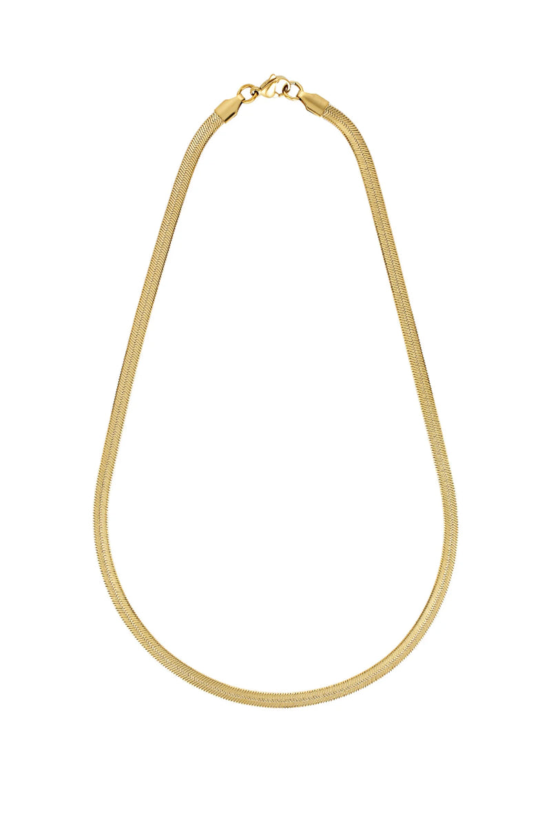 Hailey Snake Necklace 4mm Gold