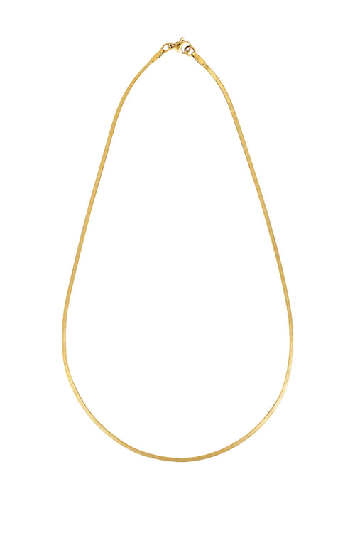 Hailey Snake Necklace 2mm Gold