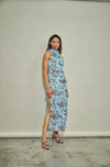 Electric Tucked Maxi Tank Dress Tie Dye