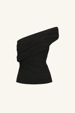 Beau One Shoulder Top Black