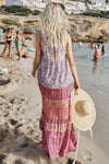 Sienna Maxi Skirt Fuchsia