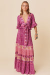 Sienna Maxi Skirt Fuchsia