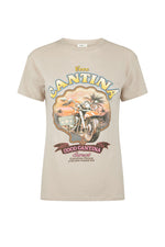 Coco Cantina Biker Tee Taupe
