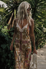 Lovers & Dreamers Strappy Maxi Dress Champagne Peach