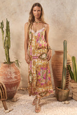 Lovers & Dreamers Strappy Maxi Dress Champagne Peach