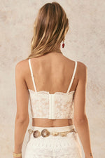 Lux Lisbon Lace Bustier Vintage Cream