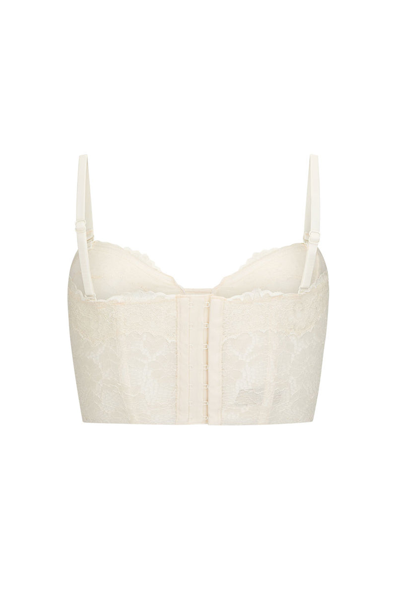 Lux Lisbon Lace Bustier Vintage Cream