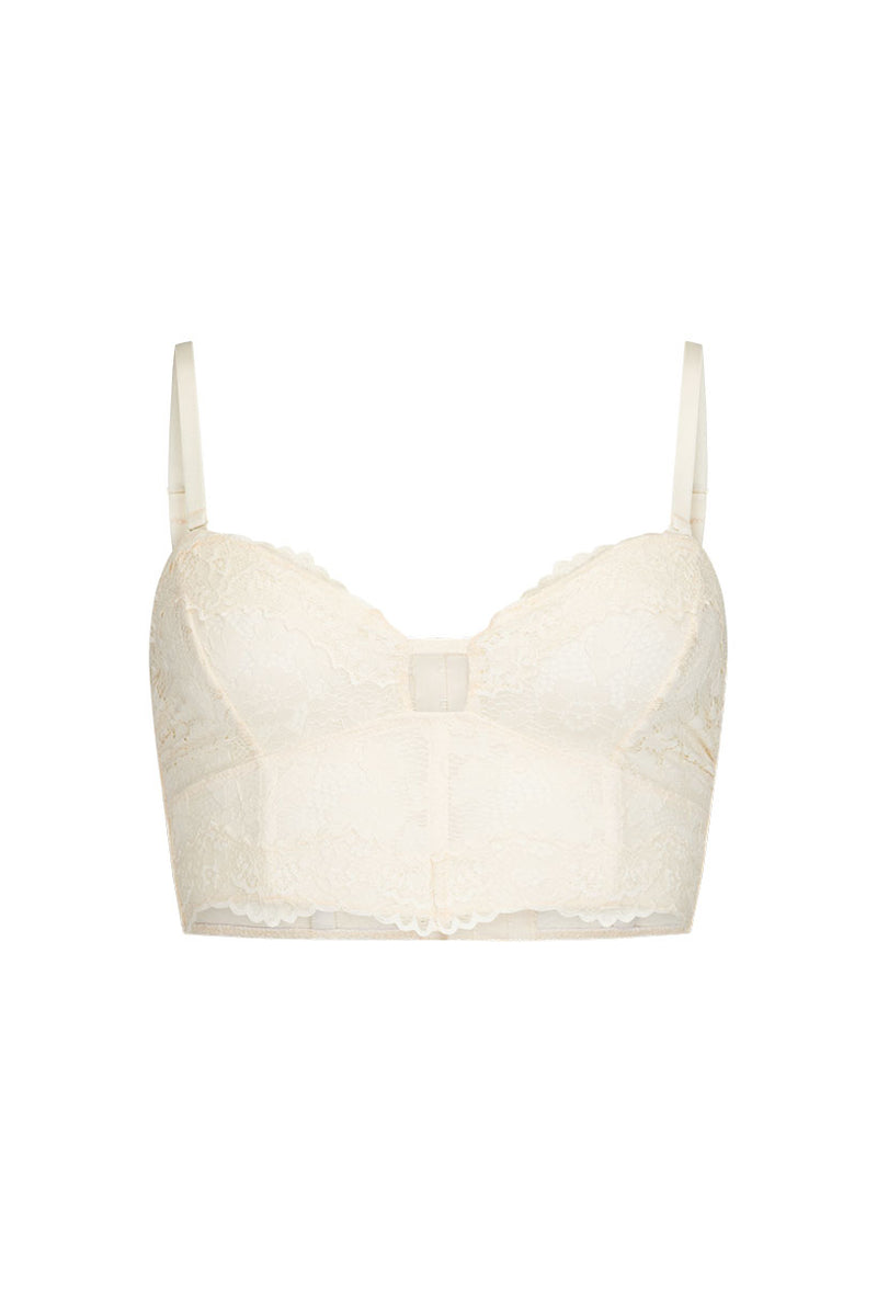 Lux Lisbon Lace Bustier Vintage Cream