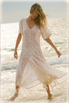 Lux Lisbon Lace Handkerchief Dress Vintage Cream