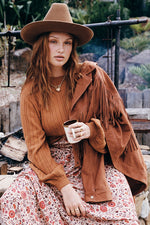 Rider Suede Tassel Jacket Tobacco
