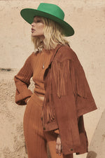 Rider Suede Tassel Jacket Tobacco
