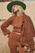 Rider Suede Tassel Jacket Tobacco