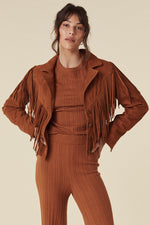Rider Suede Tassel Jacket Tobacco