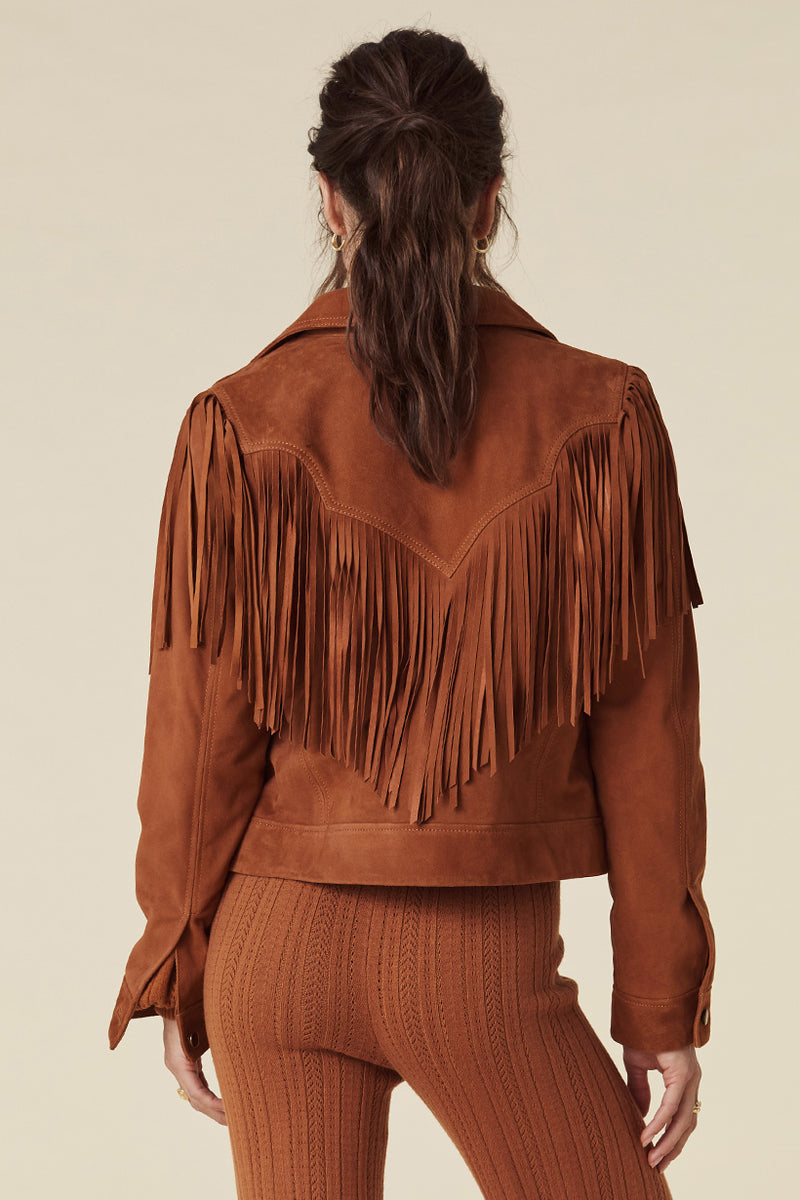 Rider Suede Tassel Jacket Tobacco