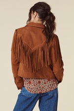 Rider Suede Tassel Jacket Tobacco