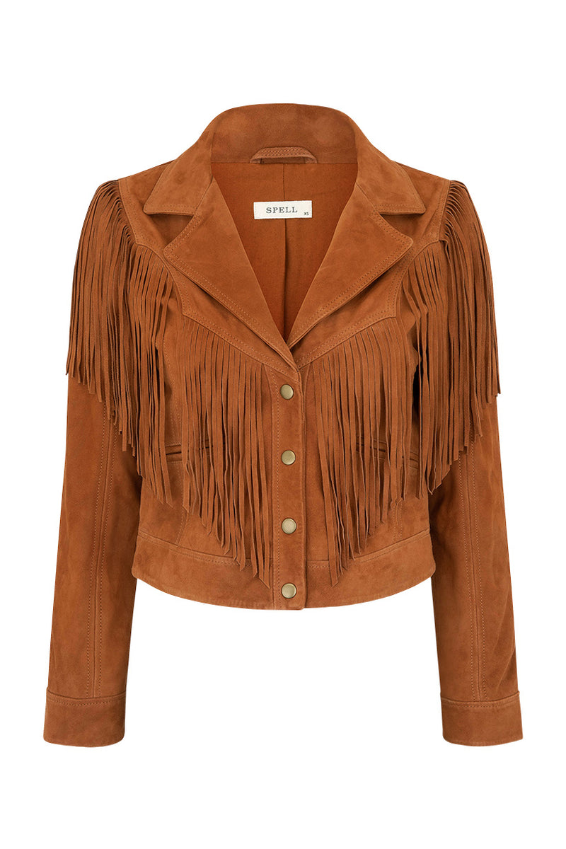 Rider Suede Tassel Jacket Tobacco