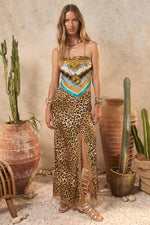 Samantha Bias Skirt Vintage Leopard