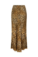 Samantha Bias Skirt Vintage Leopard