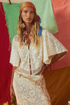 Free Love Lace Crop Vintage Cream