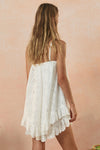 Yaya Lace Scarf Mini Dress Antique White
