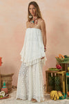 Yaya Lace Scarf Mini Dress Antique White