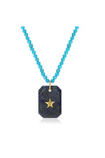 Star Power Necklace Blue Lapis Gold