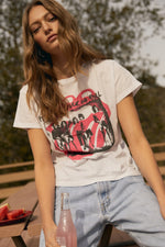 Rolling Stones Its Only Rock N Roll Solo Tee Bleach White