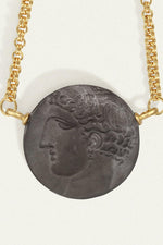 Elissar Coin Necklace Gold Vermeil