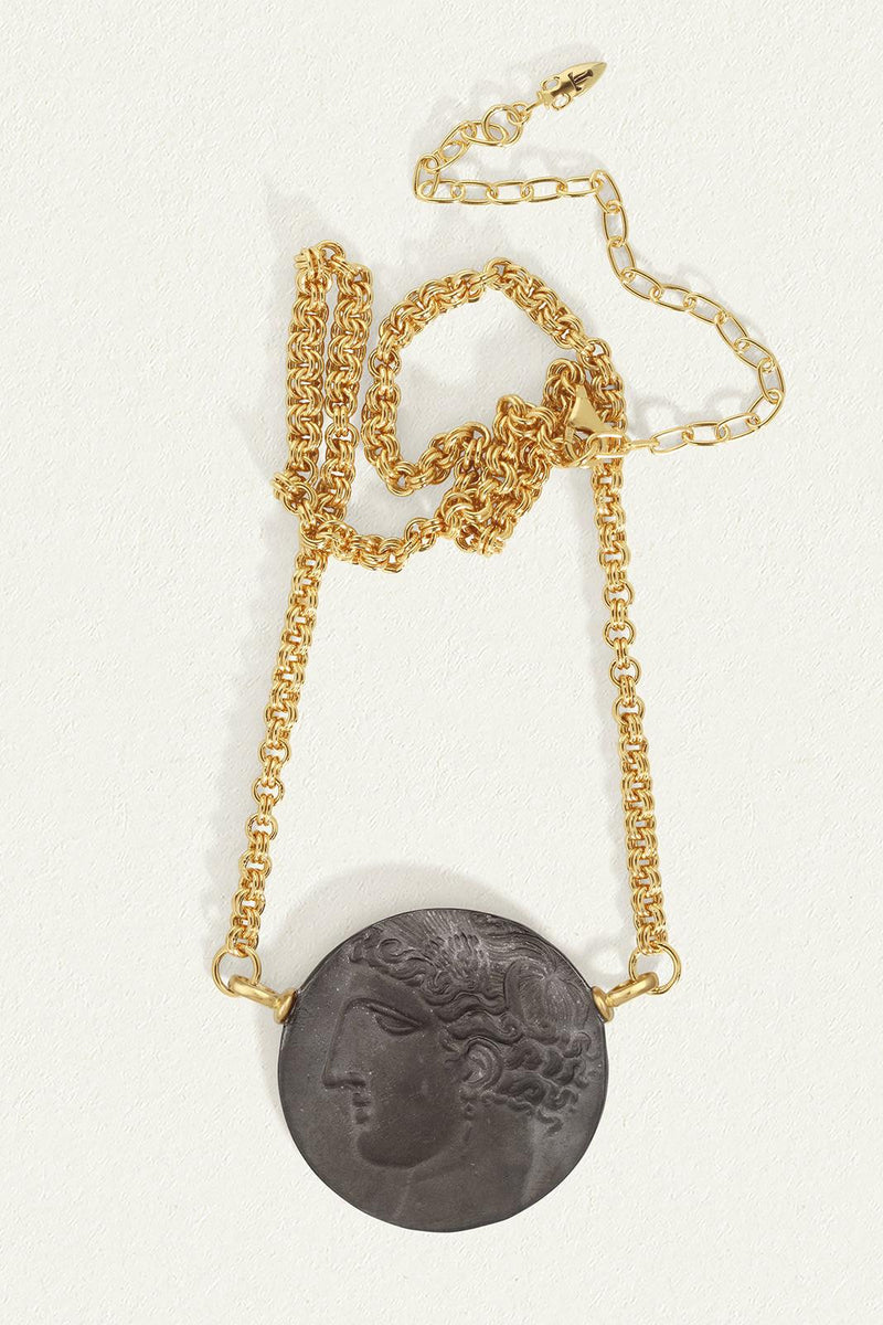 Elissar Coin Necklace Gold Vermeil