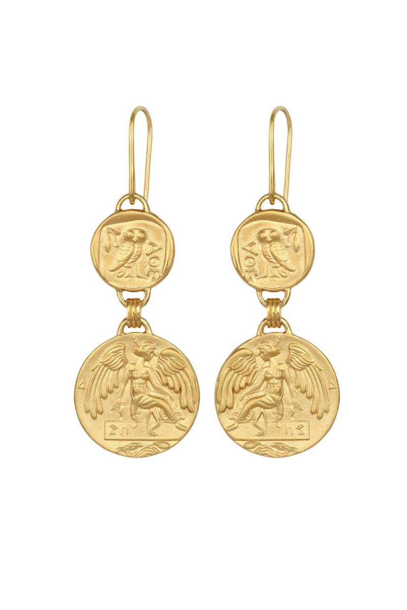 Mythos Earrings Gold Vermeil