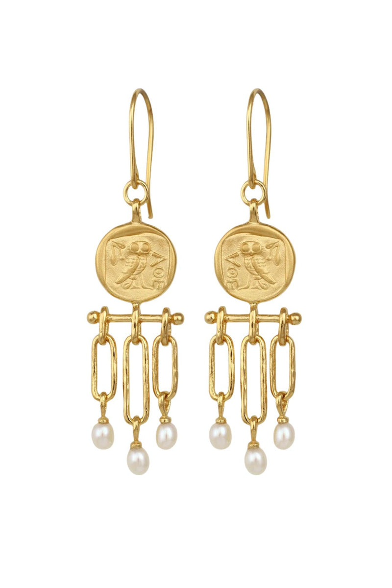 Palas Chandelier Earrings Gold Vermeil