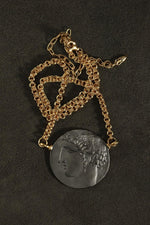 Elissar Coin Necklace Gold Vermeil