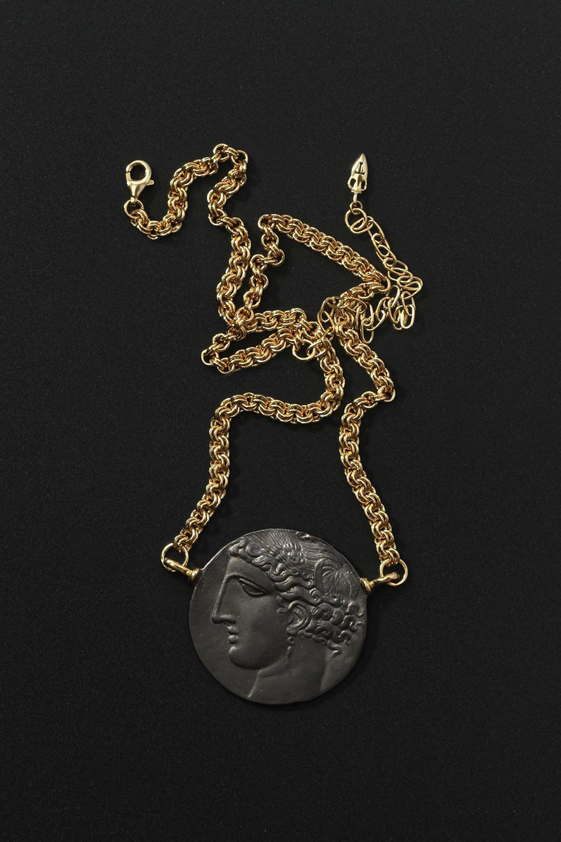 Elissar Coin Necklace Gold Vermeil