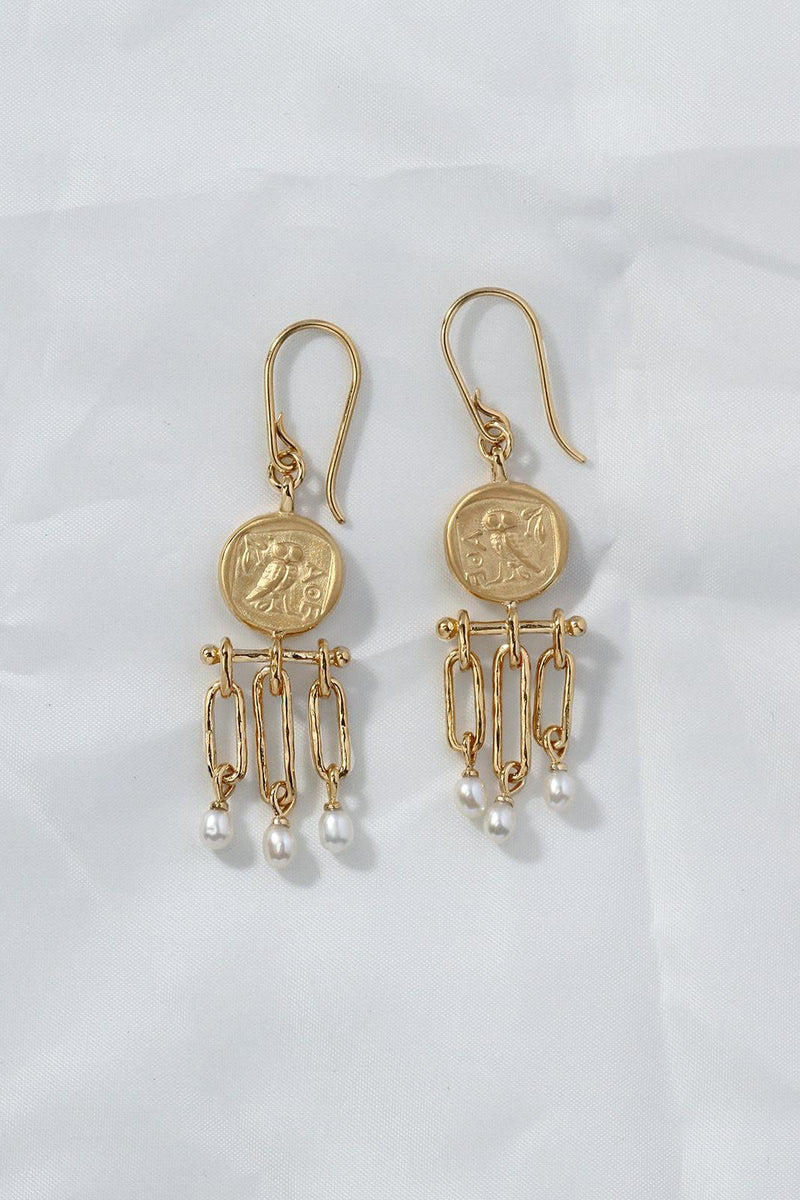 Palas Chandelier Earrings Gold Vermeil