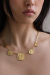 Mythos Statement Necklace Gold Vermeil