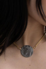 Elissar Coin Necklace Gold Vermeil