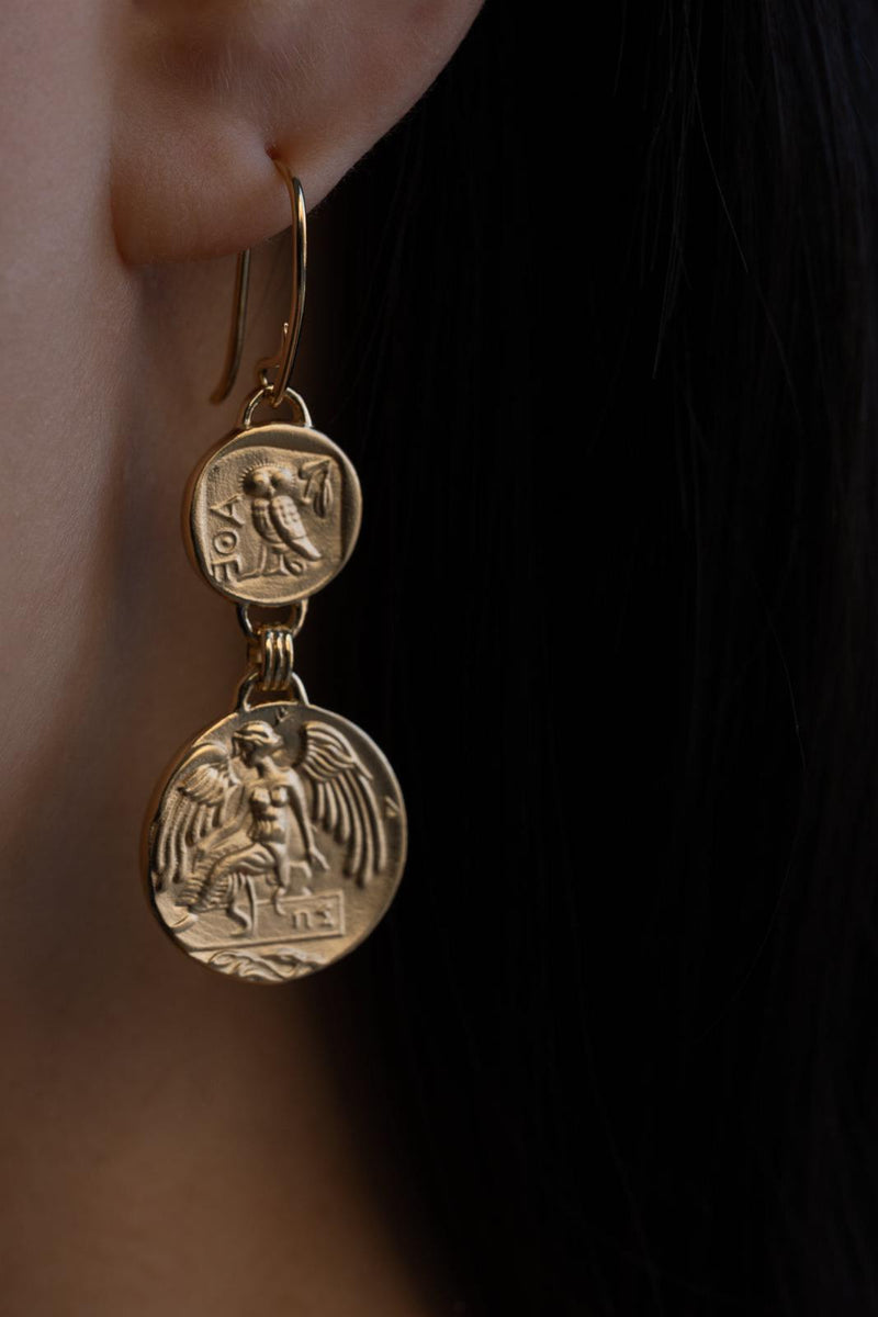 Mythos Earrings Gold Vermeil