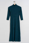 Ribbed Fitted Dress Slate