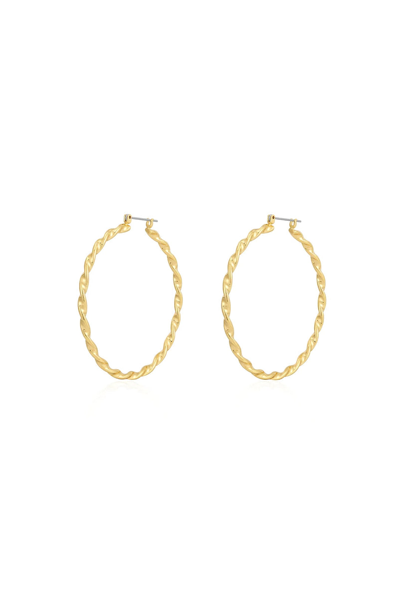 Hanalei Twisted Hoops Gold