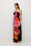 Kora Maxi Dress Noir Abstract