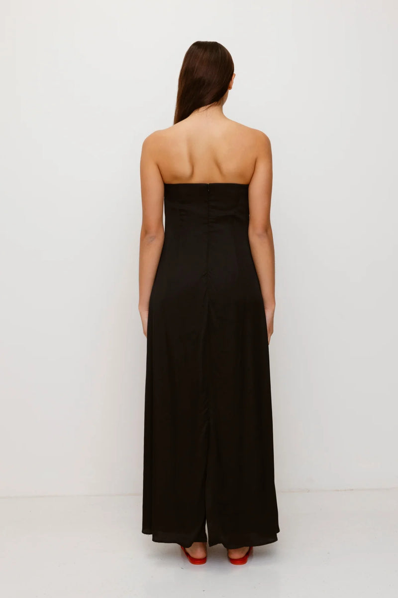 Kora Maxi Dress Noir Abstract