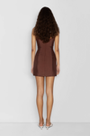 Luvia Beaded Mini Dress Chocolate