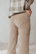 Corduroy Straight Trousers Mink