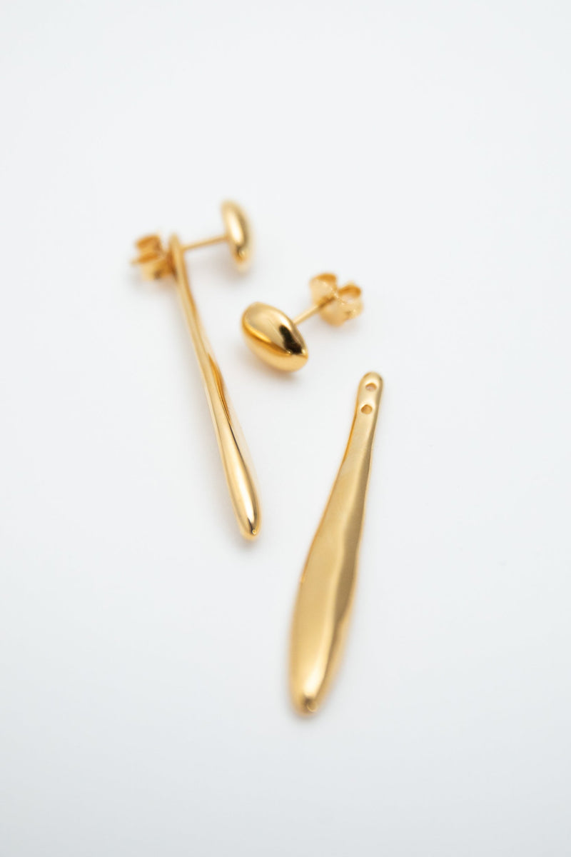 Verso Drop Earrings Gold