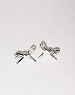Bow Stud Earrings Small Sterling Silver