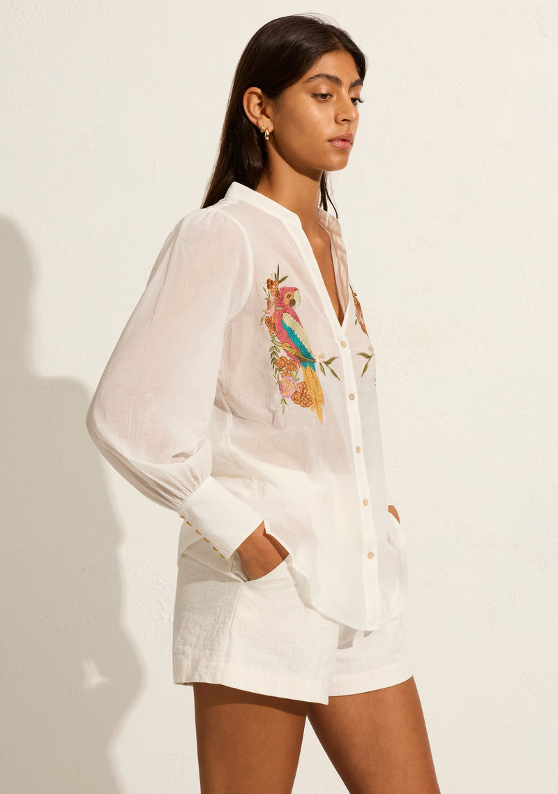 Birdie Blouse White