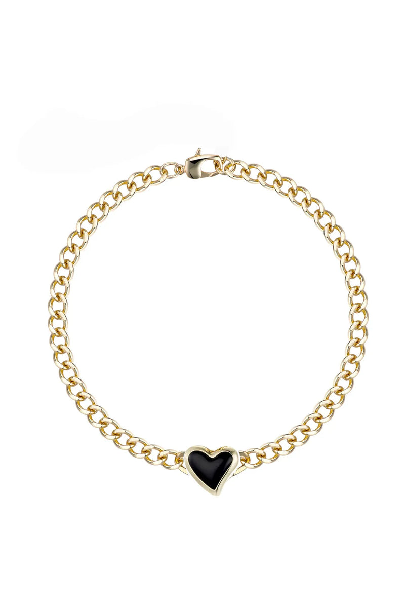 Whitney Heart Choker 18K Gold Plating