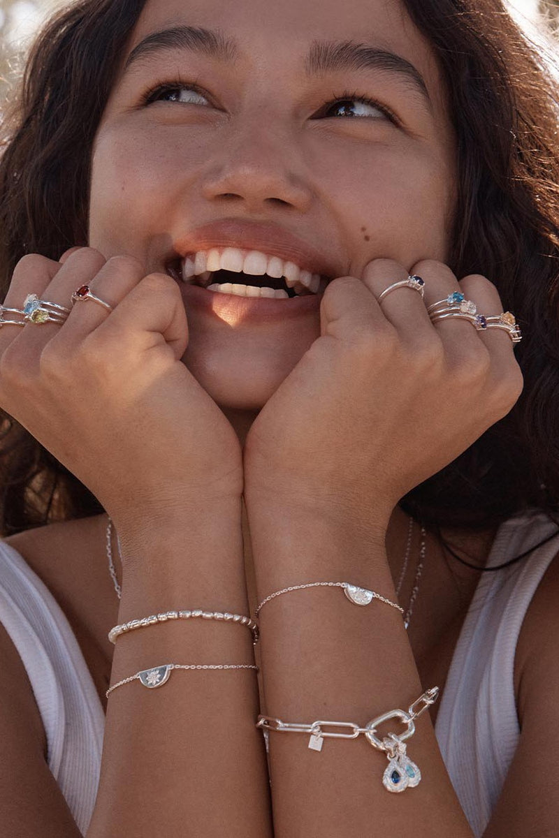 Sterling Silver Lotus Bracelet