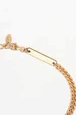 18k Gold Vermeil Radiant Heart Engravable Curb Bracelet