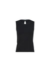 Back Cut Out Mini Rib Tank Black